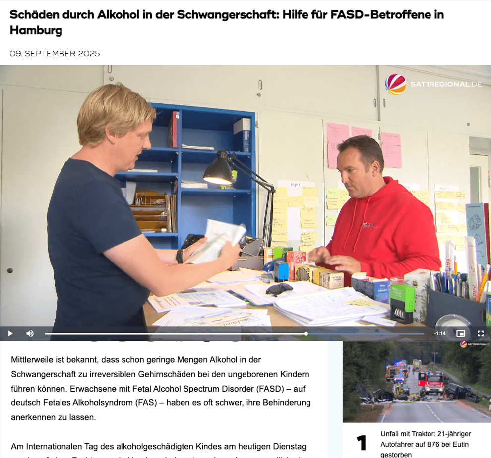 SAT1 Regional: FASD-Diagnose für Erwachsene